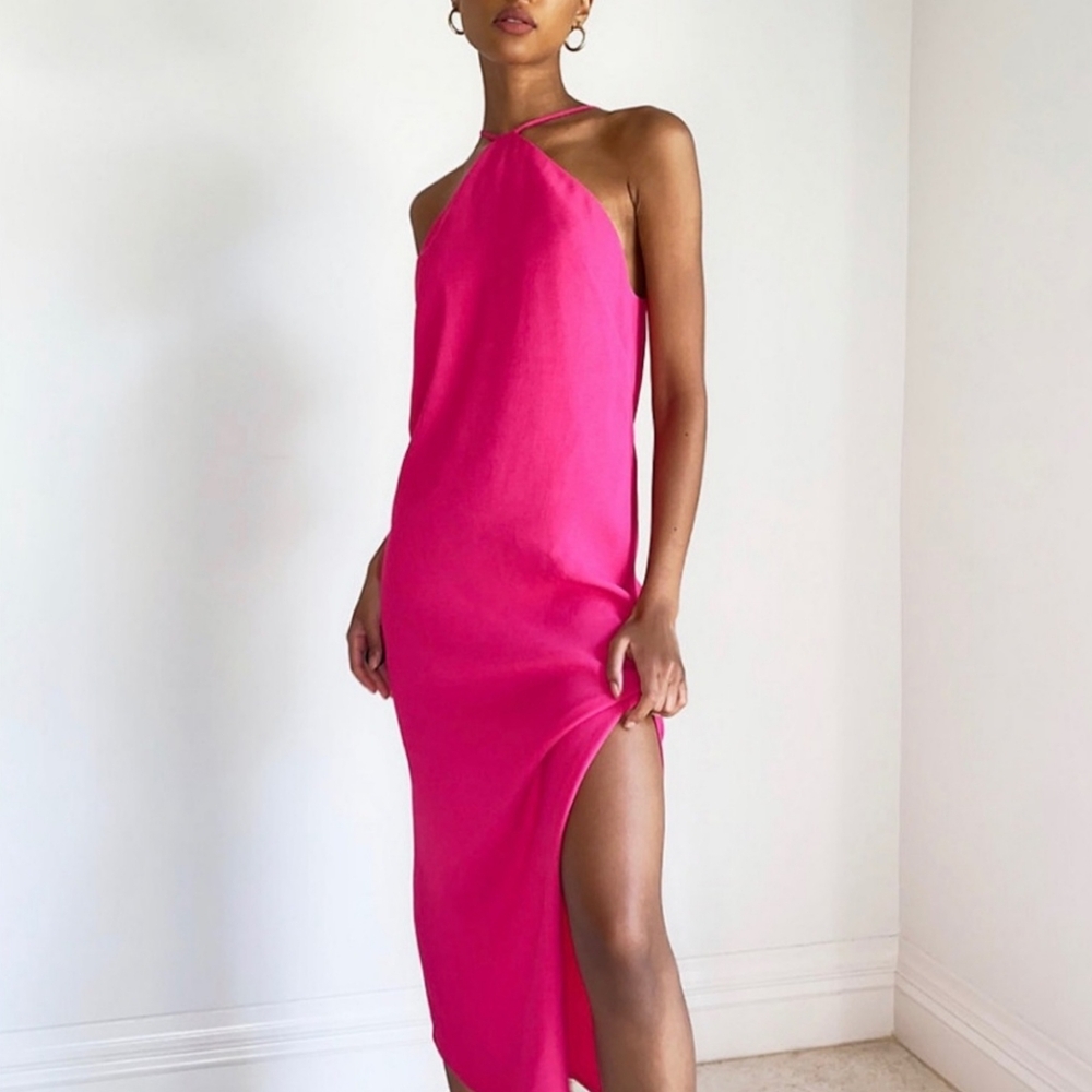 Babaton Pink Backless Dress